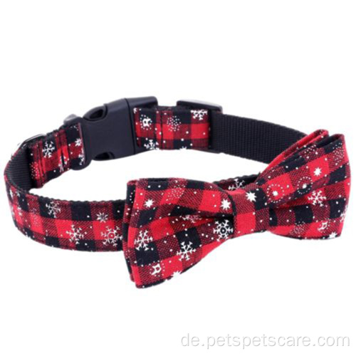 Hochwertiger maßgefertigter Hundehalsband mit Bowtie